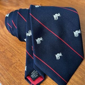 Richard Nixon Library & Birthplace Elephant Red White Blue Neck Tie Vintage 1982
